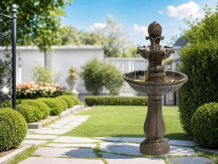 42.2-Inch 3-Tier Outdoor Water Fountain | Bronze
